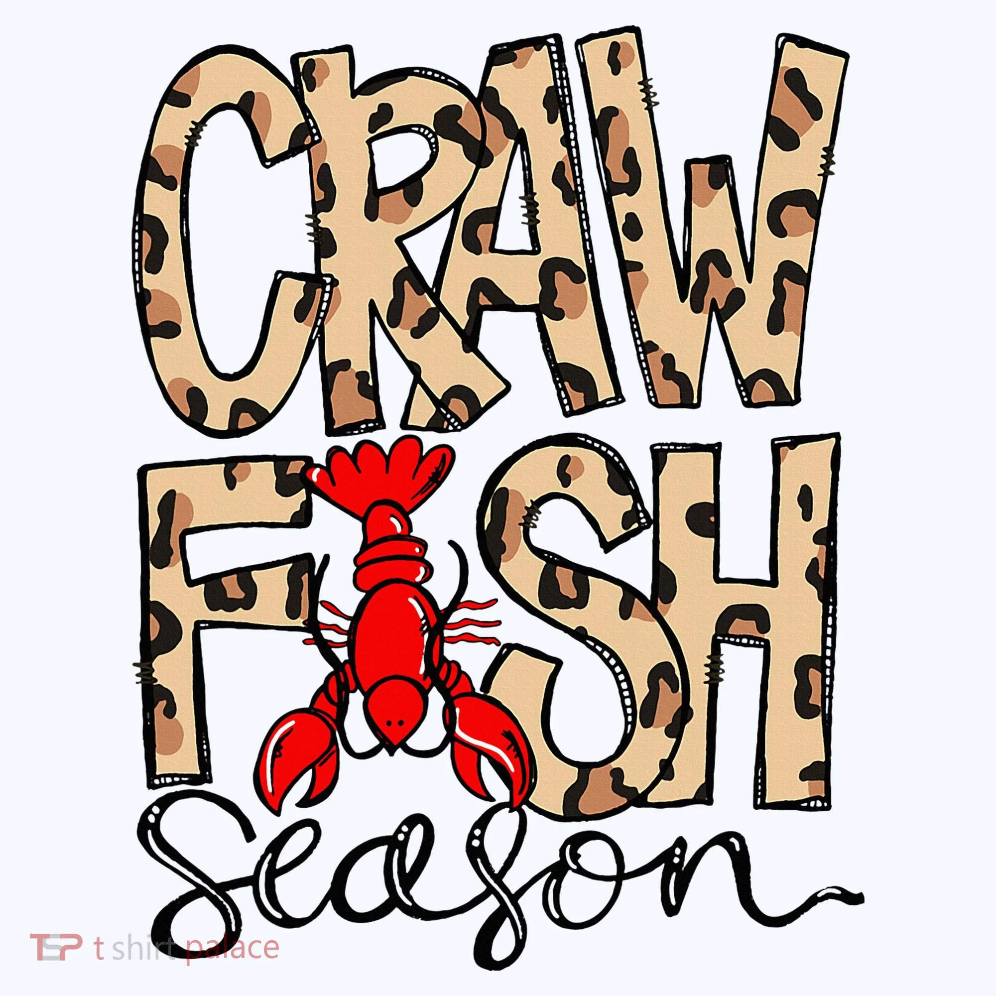Craw Fish Season Leopard Love Crawfish Kids Sweatshirt