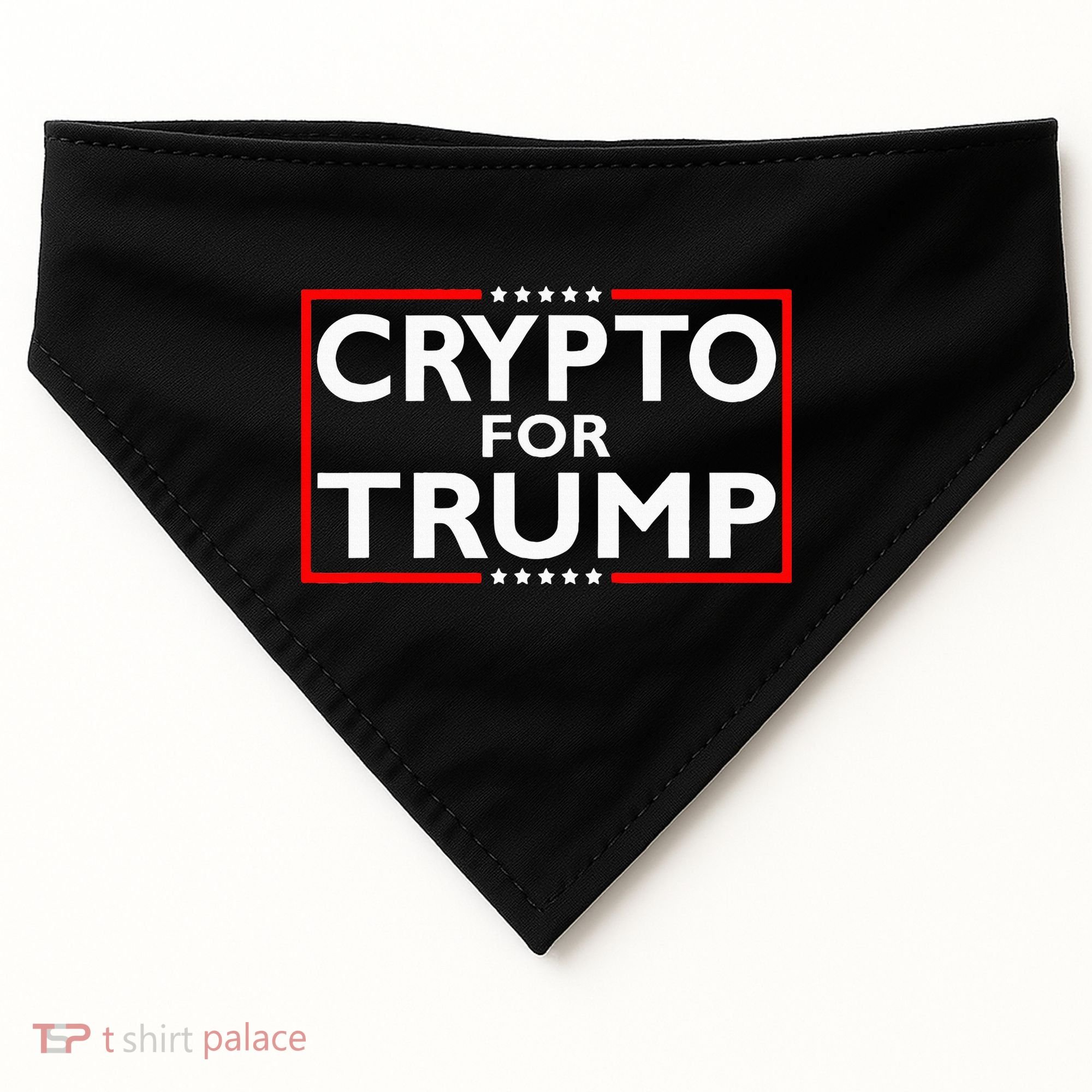 Crypto For Trump President Election 2024 Pro Cryptocurrency USA-Made Doggie Bandana