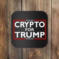 Crypto For Trump President Election 2024 Pro Cryptocurrency Coaster thumb 0
