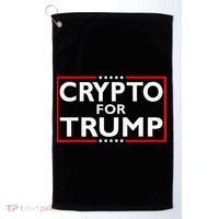 Crypto For Trump President Election 2024 Pro Cryptocurrency Golf Towel thumb 0