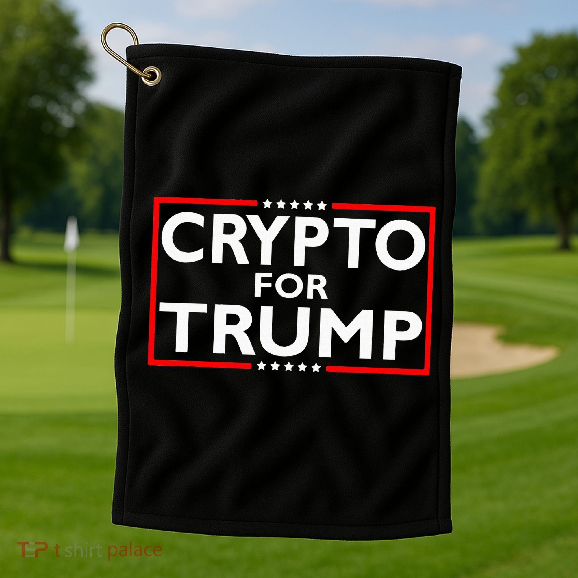 Crypto For Trump President Election 2024 Pro Cryptocurrency Golf Towel