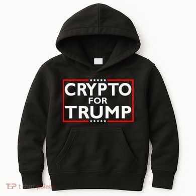 Crypto For Trump President Election 2024 Pro Cryptocurrency Kids Hoodie