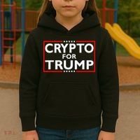 Crypto For Trump President Election 2024 Pro Cryptocurrency Kids Hoodie thumb 3