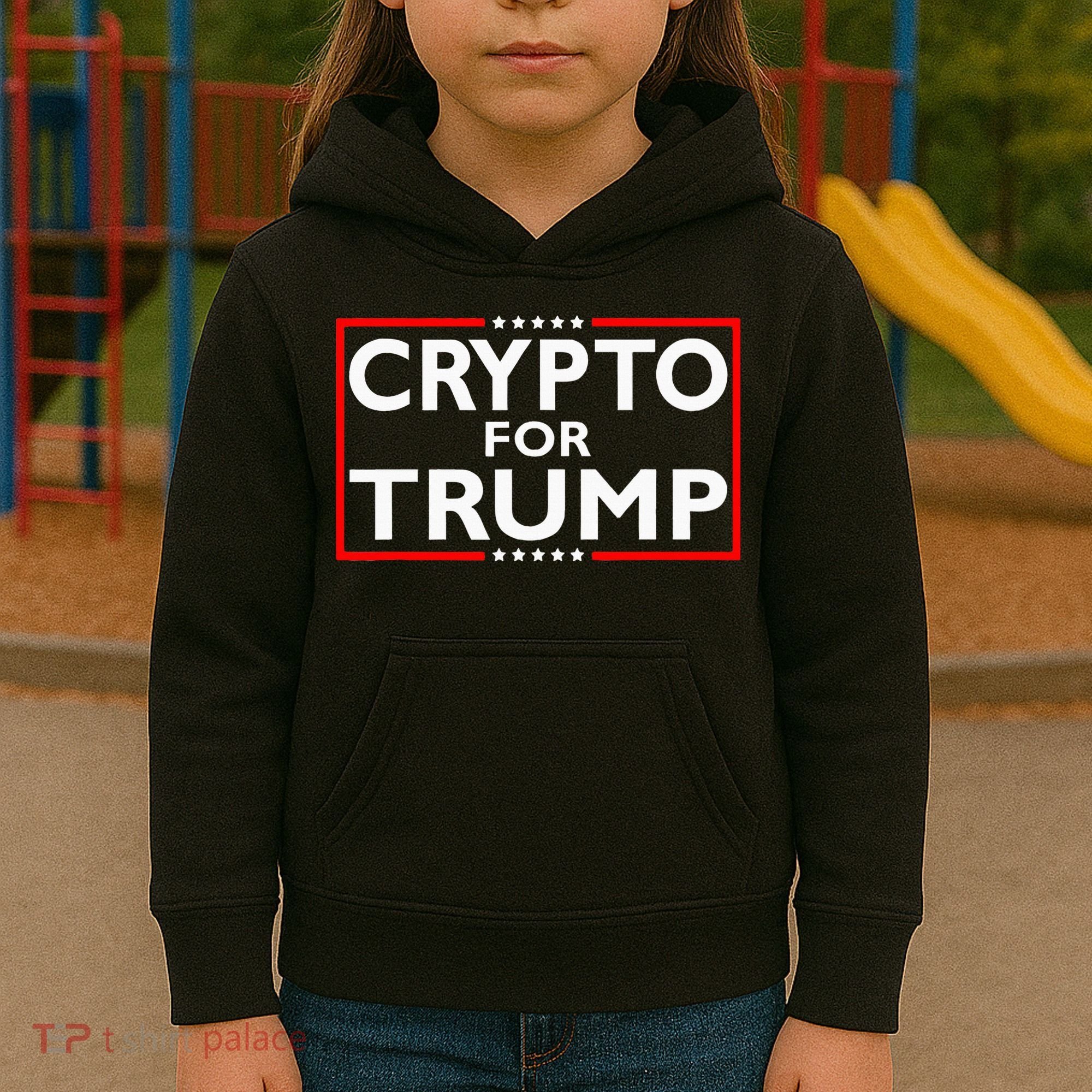 Crypto For Trump President Election 2024 Pro Cryptocurrency Kids Hoodie