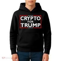 Crypto For Trump President Election 2024 Pro Cryptocurrency Kids Hoodie thumb 4