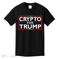 Crypto For Trump President Election 2024 Pro Cryptocurrency Kids T-Shirt thumb 0