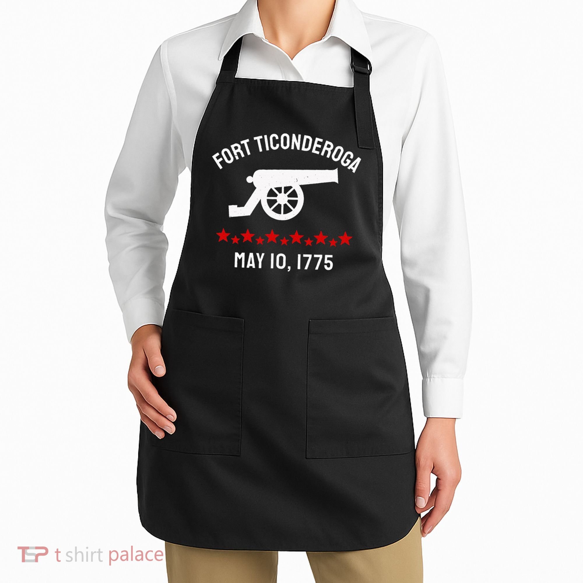 Capture Fort Ticonderoga Cannon Revolutionary War Apron