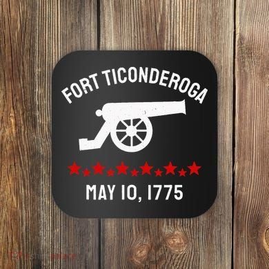 Capture Fort Ticonderoga Cannon Revolutionary War Coaster