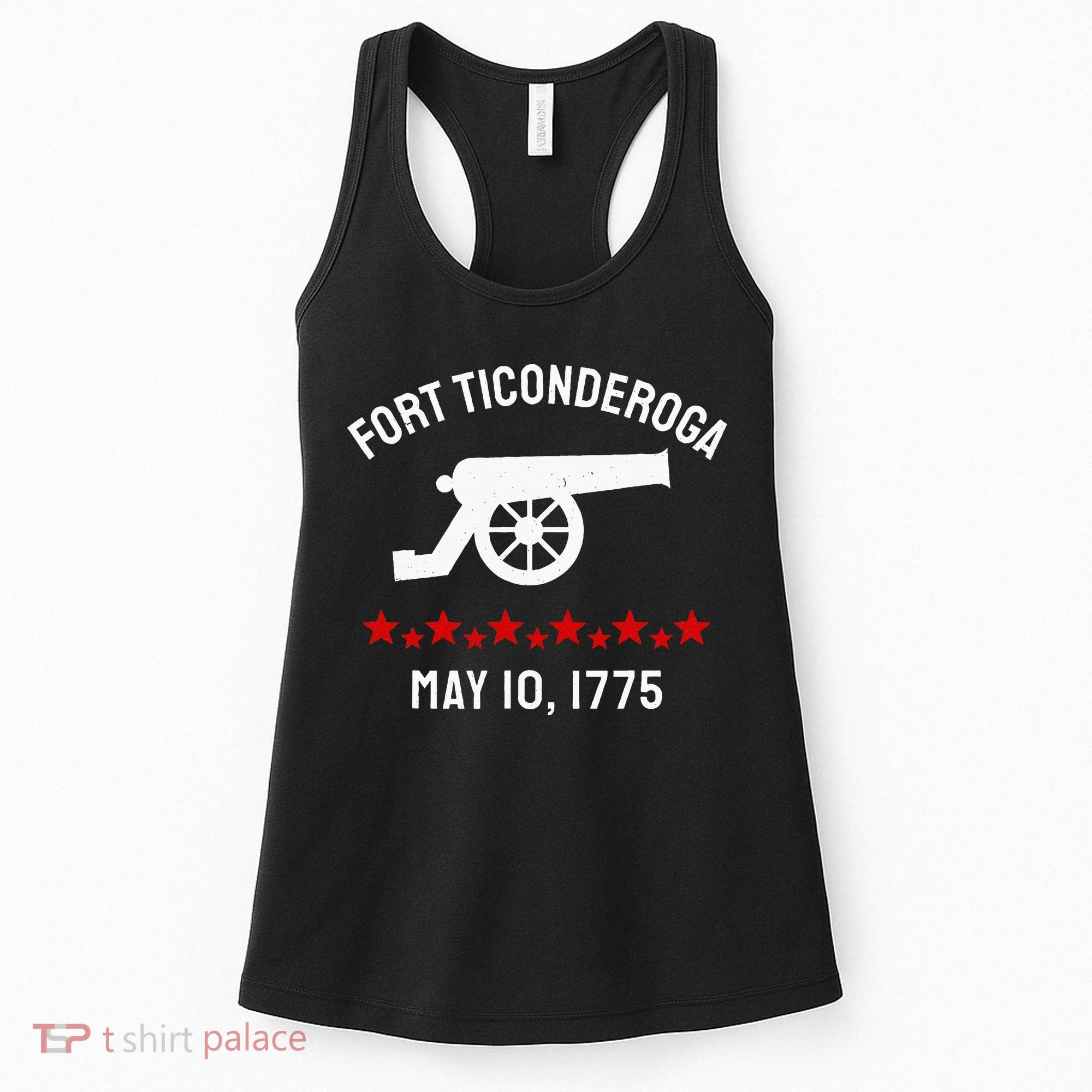 Capture Fort Ticonderoga Cannon Revolutionary War Women's Tank Top