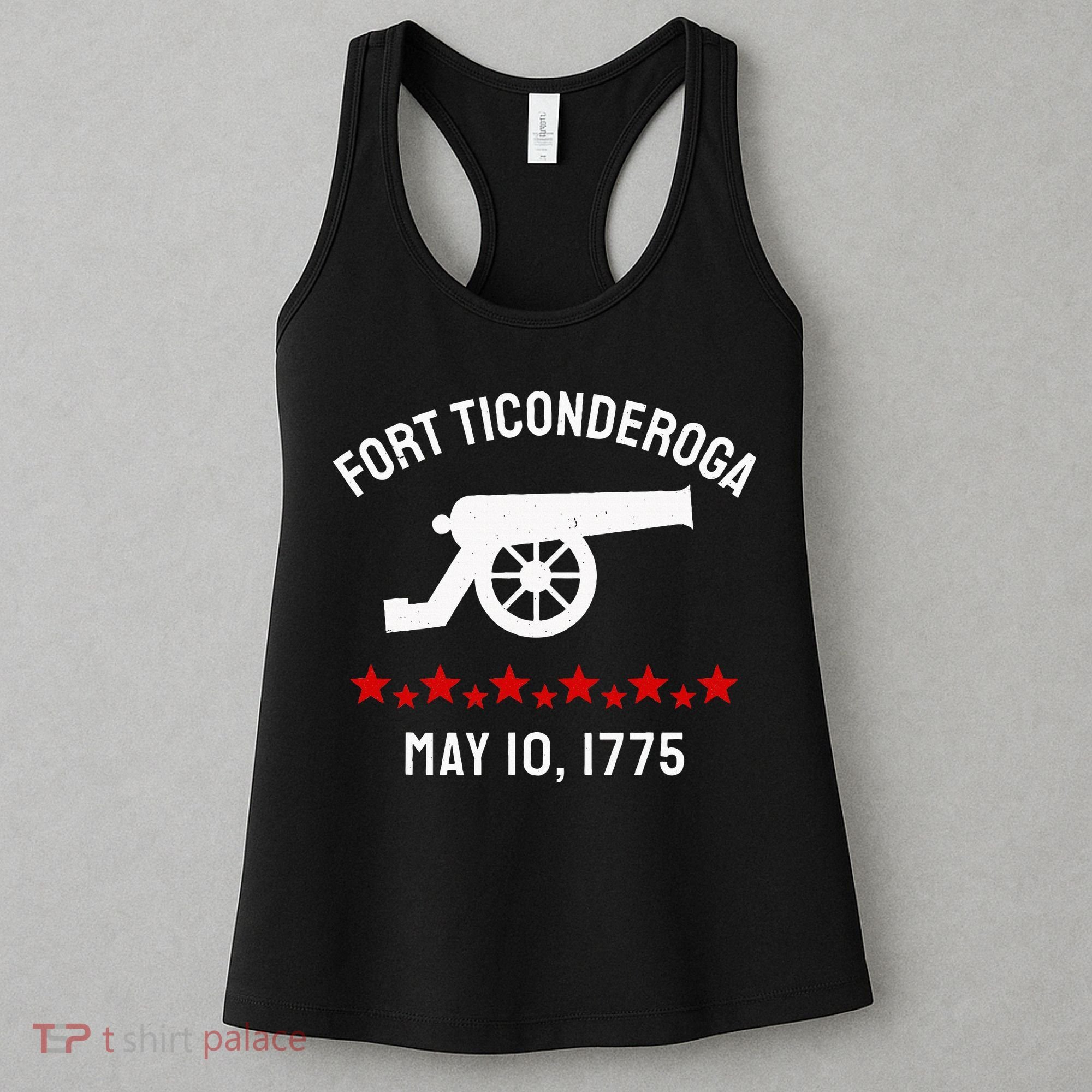 Capture Fort Ticonderoga Cannon Revolutionary War Women's Tank Top