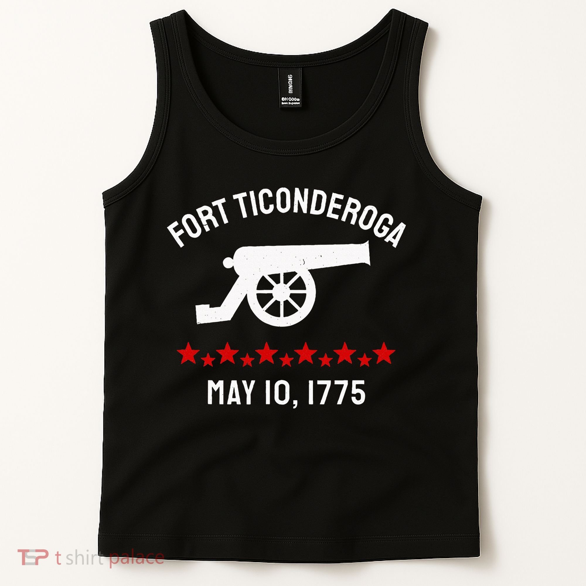 Capture Fort Ticonderoga Cannon Revolutionary War Tank Top