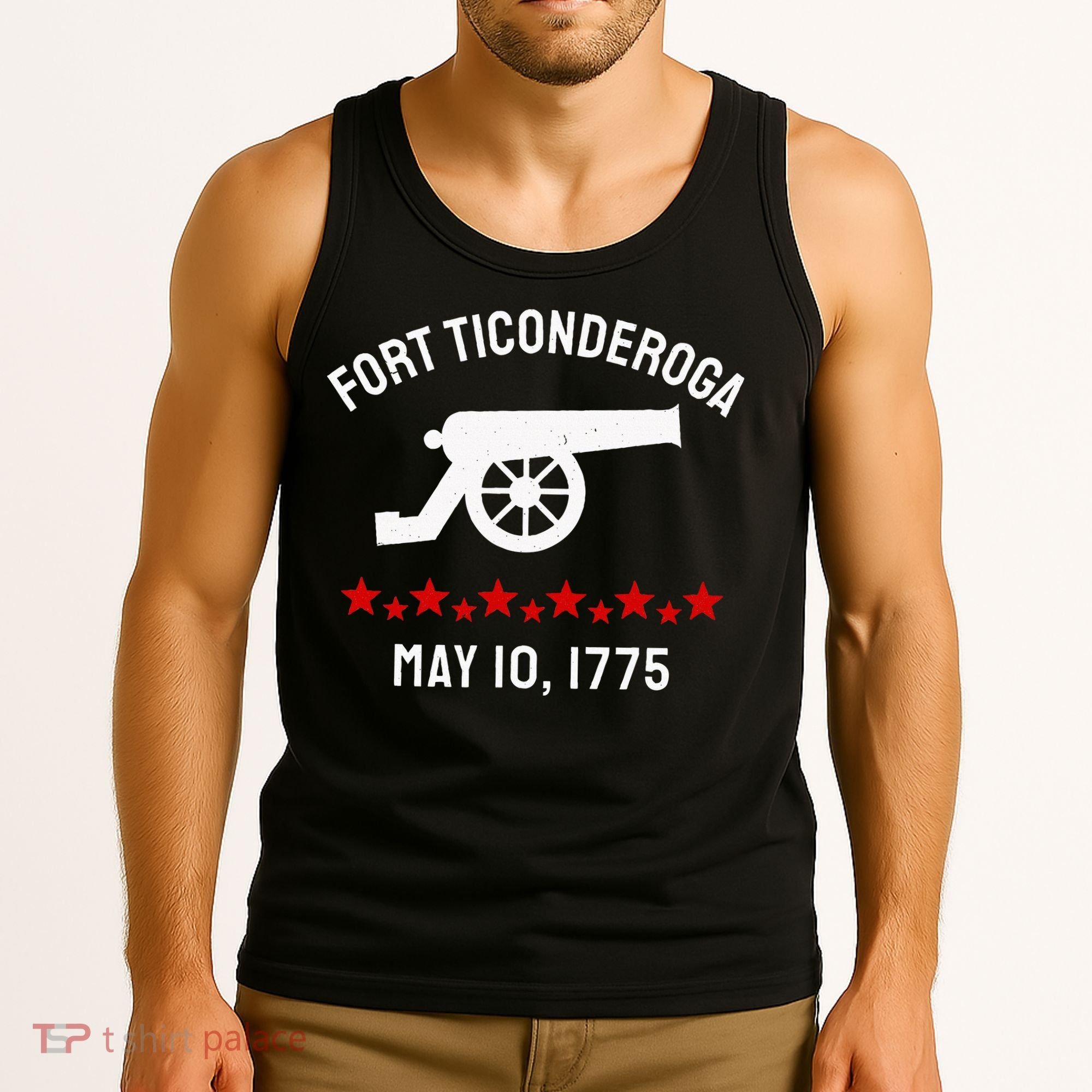 Capture Fort Ticonderoga Cannon Revolutionary War Tank Top