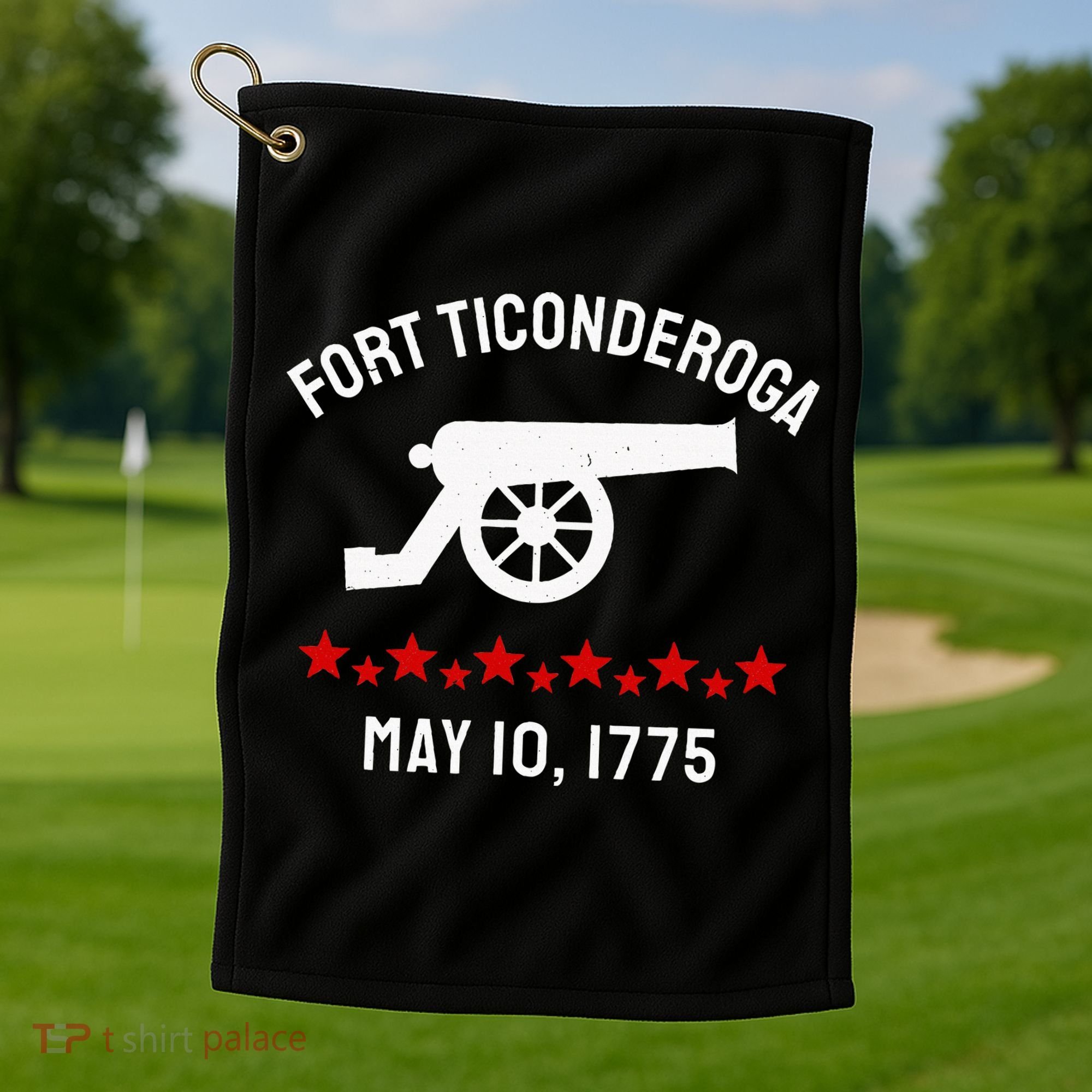 Capture Fort Ticonderoga Cannon Revolutionary War Golf Towel