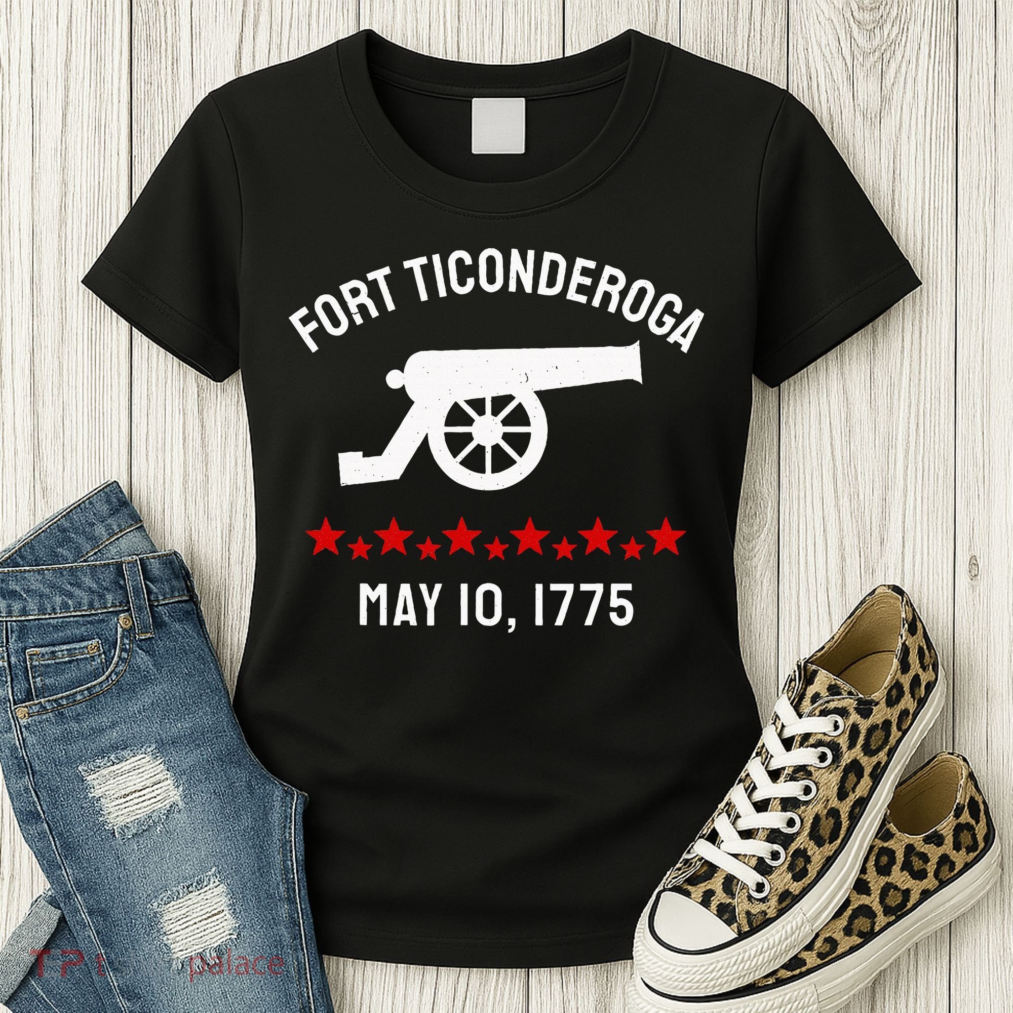 Capture Fort Ticonderoga Cannon Revolutionary War Women's T-Shirt