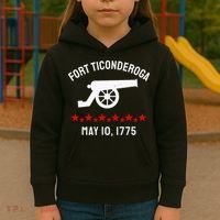 Capture Fort Ticonderoga Cannon Revolutionary War Kids Hoodie thumb 3