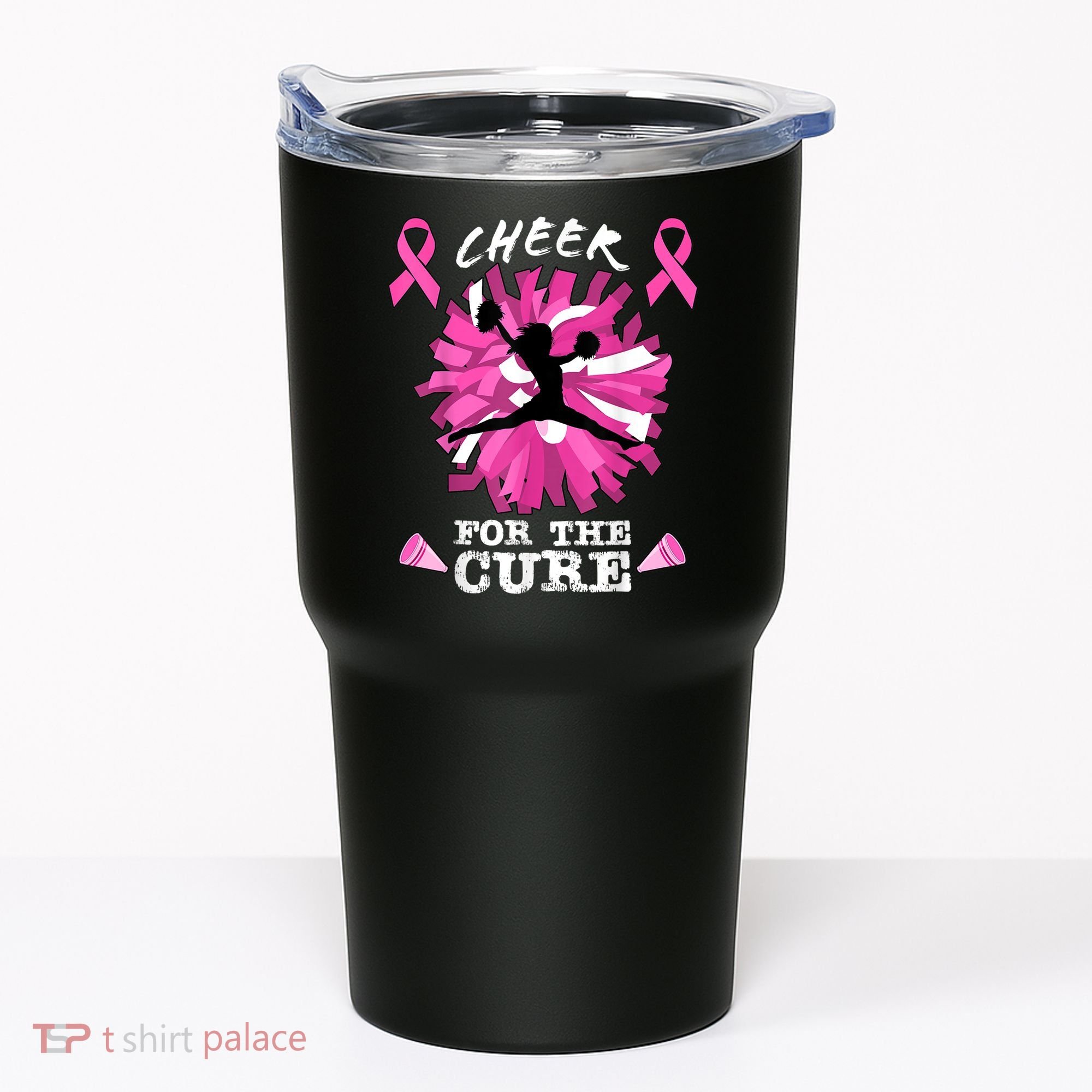 Cheer For The Cure Breast Cancer Awareness Month Cheerleader Tumbler