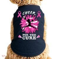 Cheer For The Cure Breast Cancer Awareness Month Cheerleader Doggie Tank thumb 0
