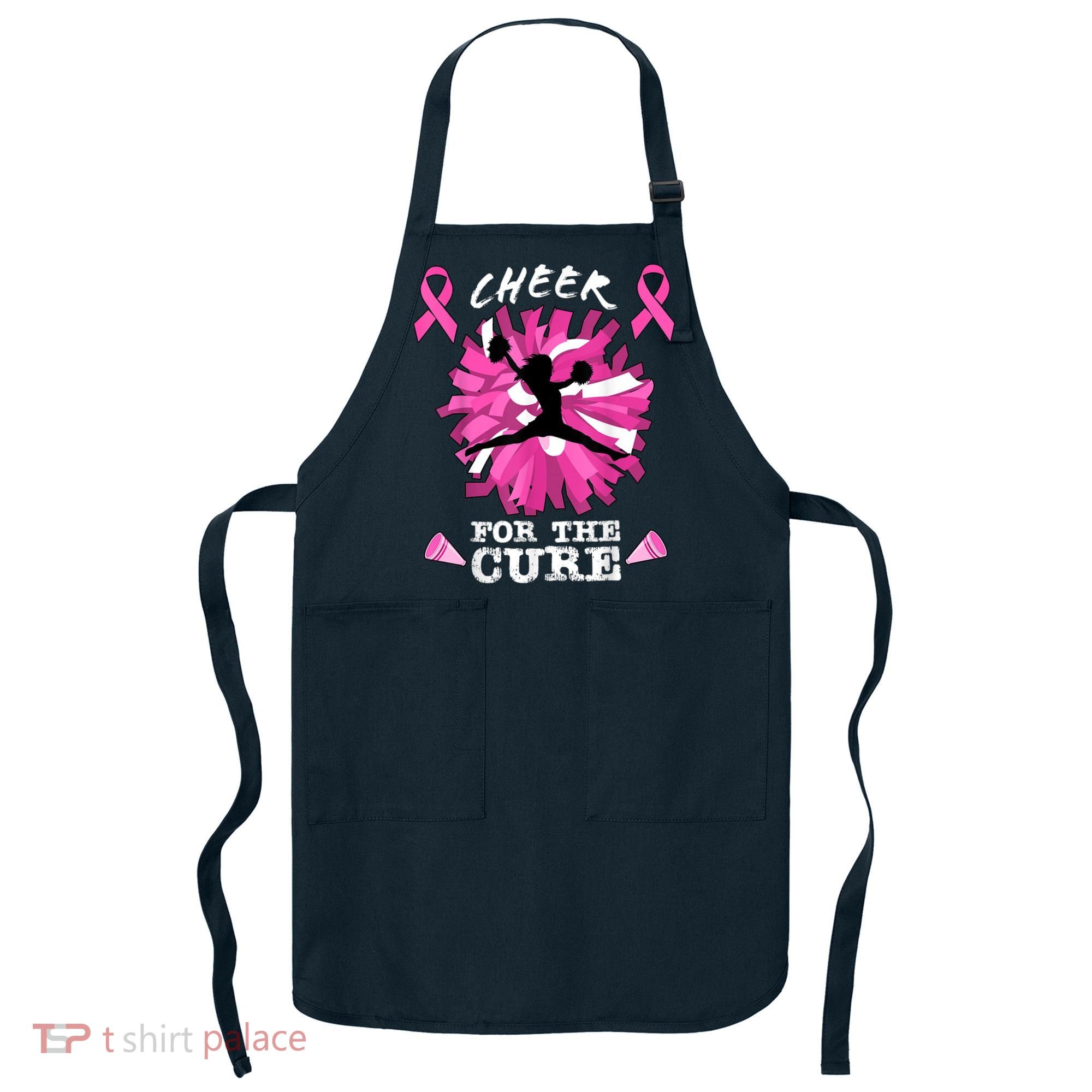 Cheer For The Cure Breast Cancer Awareness Month Cheerleader Apron