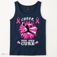 Cheer For The Cure Breast Cancer Awareness Month Cheerleader Tank Top thumb 2