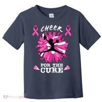 Cheer For The Cure Breast Cancer Awareness Month Cheerleader Toddler T-Shirt thumb 0