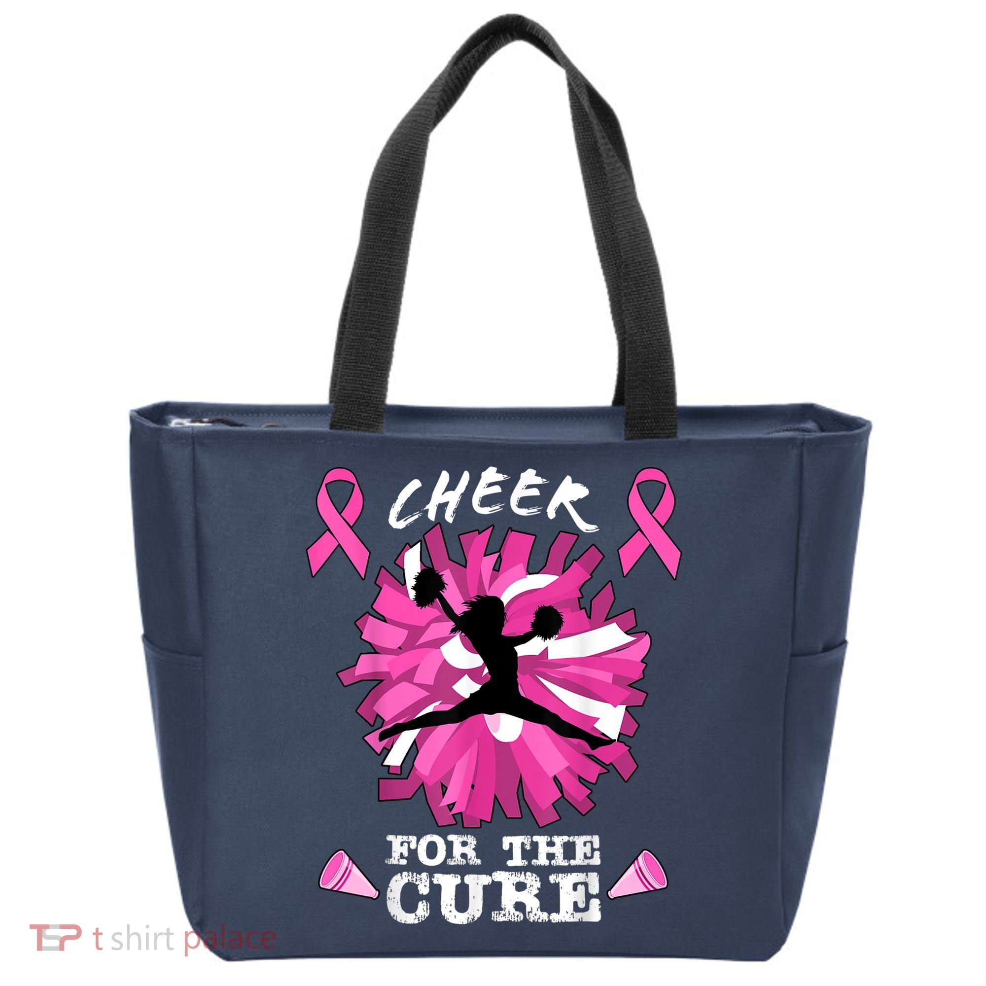 Cheer For The Cure Breast Cancer Awareness Month Cheerleader Tote Bag