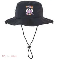 Cute Funny Trick Or Teach Reading Ghost Bucket Hat thumb 0