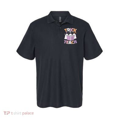 Cute Funny Trick Or Teach Reading Ghost Polo