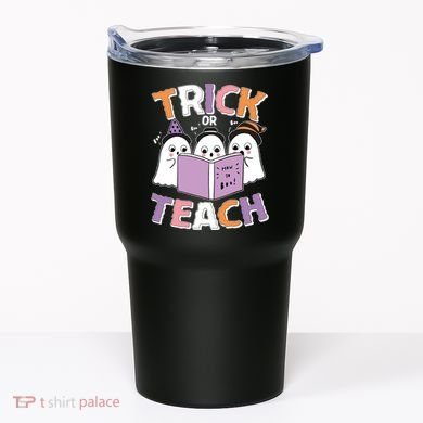 Cute Funny Trick Or Teach Reading Ghost Tumbler