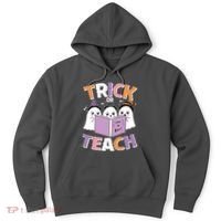 Cute Funny Trick Or Teach Reading Ghost Hoodie thumb 0