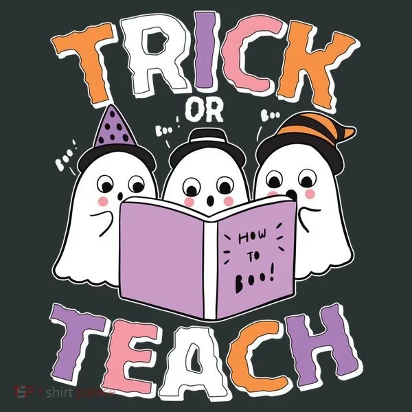 Cute Funny Trick Or Teach Reading Ghost Baby Bodysuit