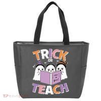 Cute Funny Trick Or Teach Reading Ghost Tote Bag thumb 0