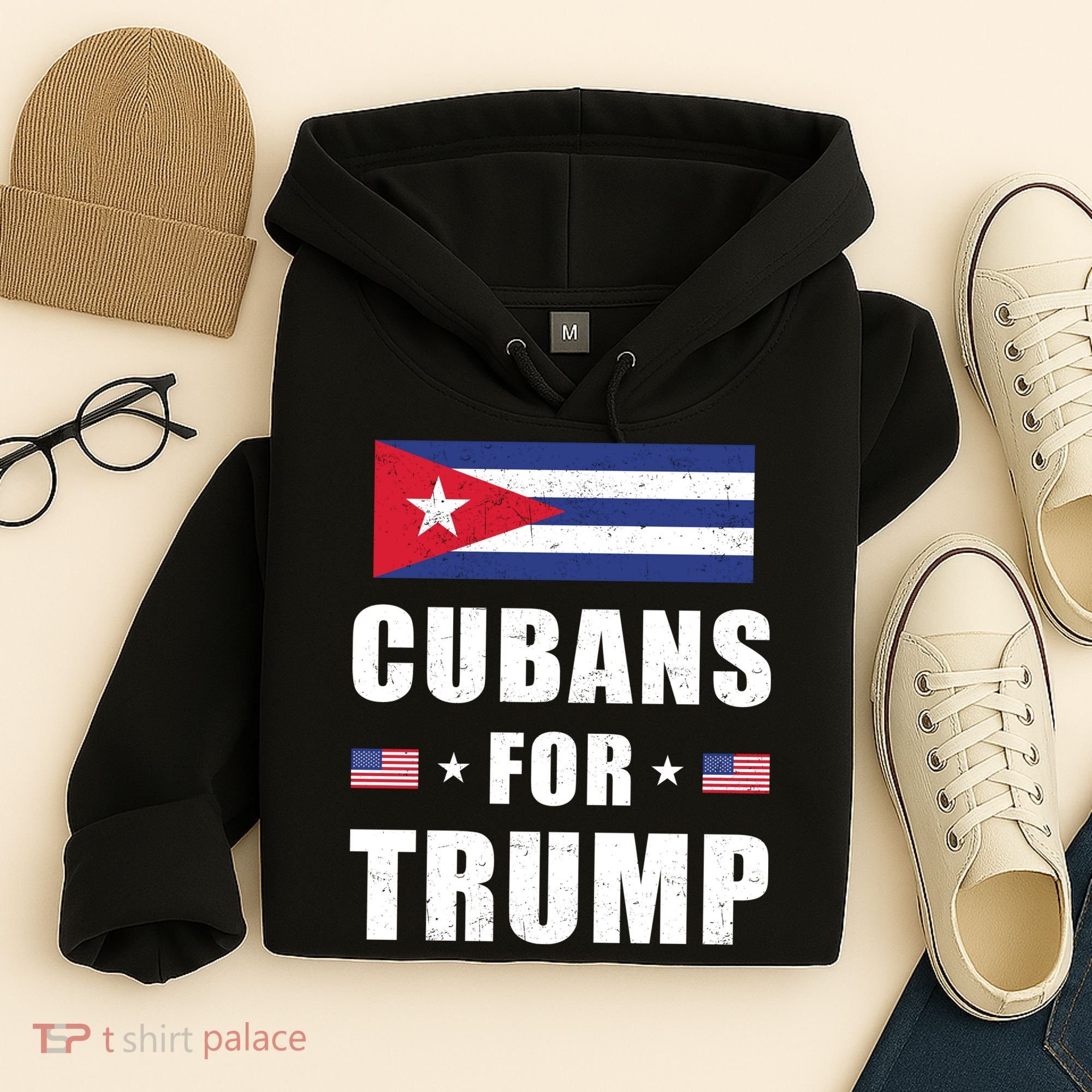 Cubans For Trump Cuban American Patriotic Hoodie