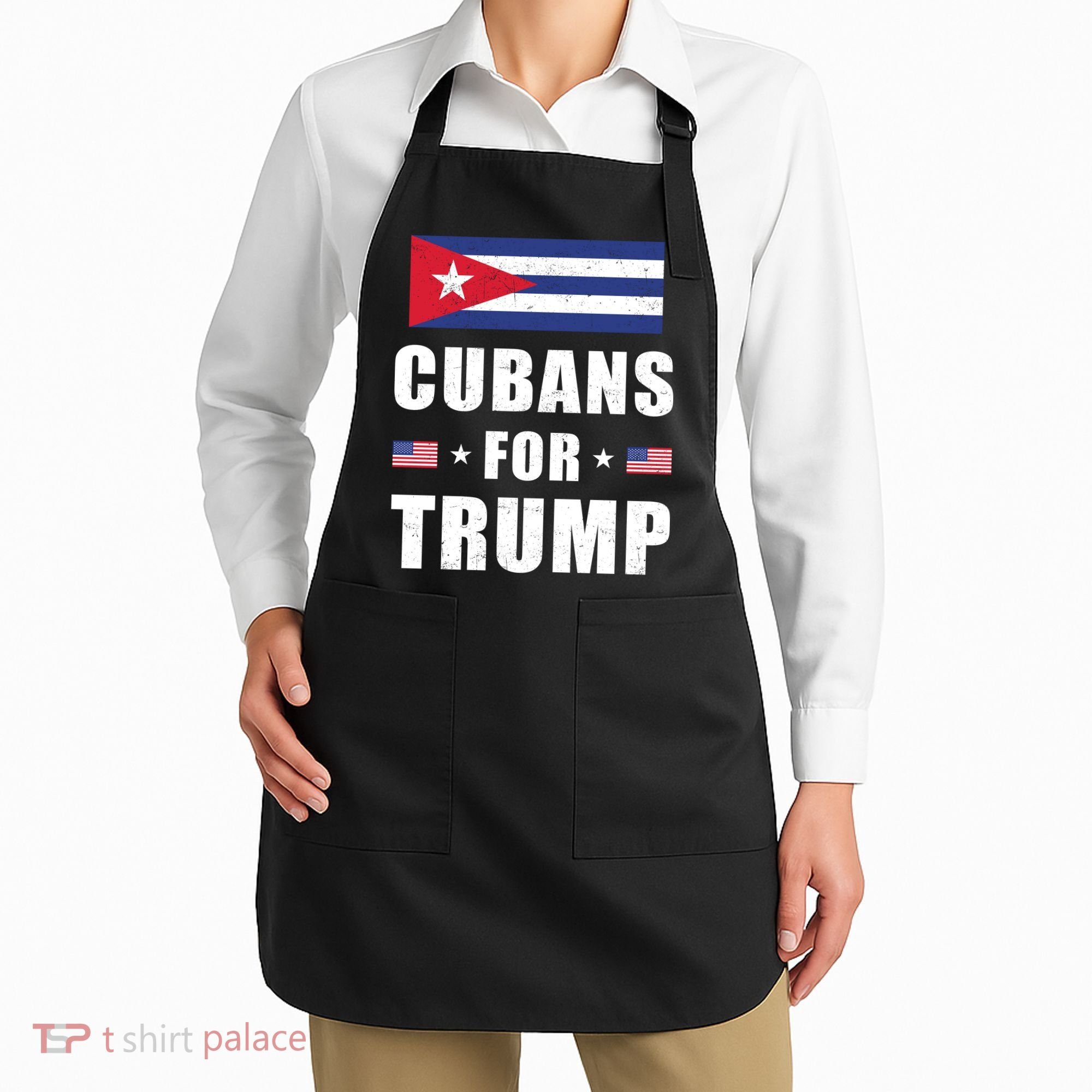 Cubans For Trump Cuban American Patriotic Apron