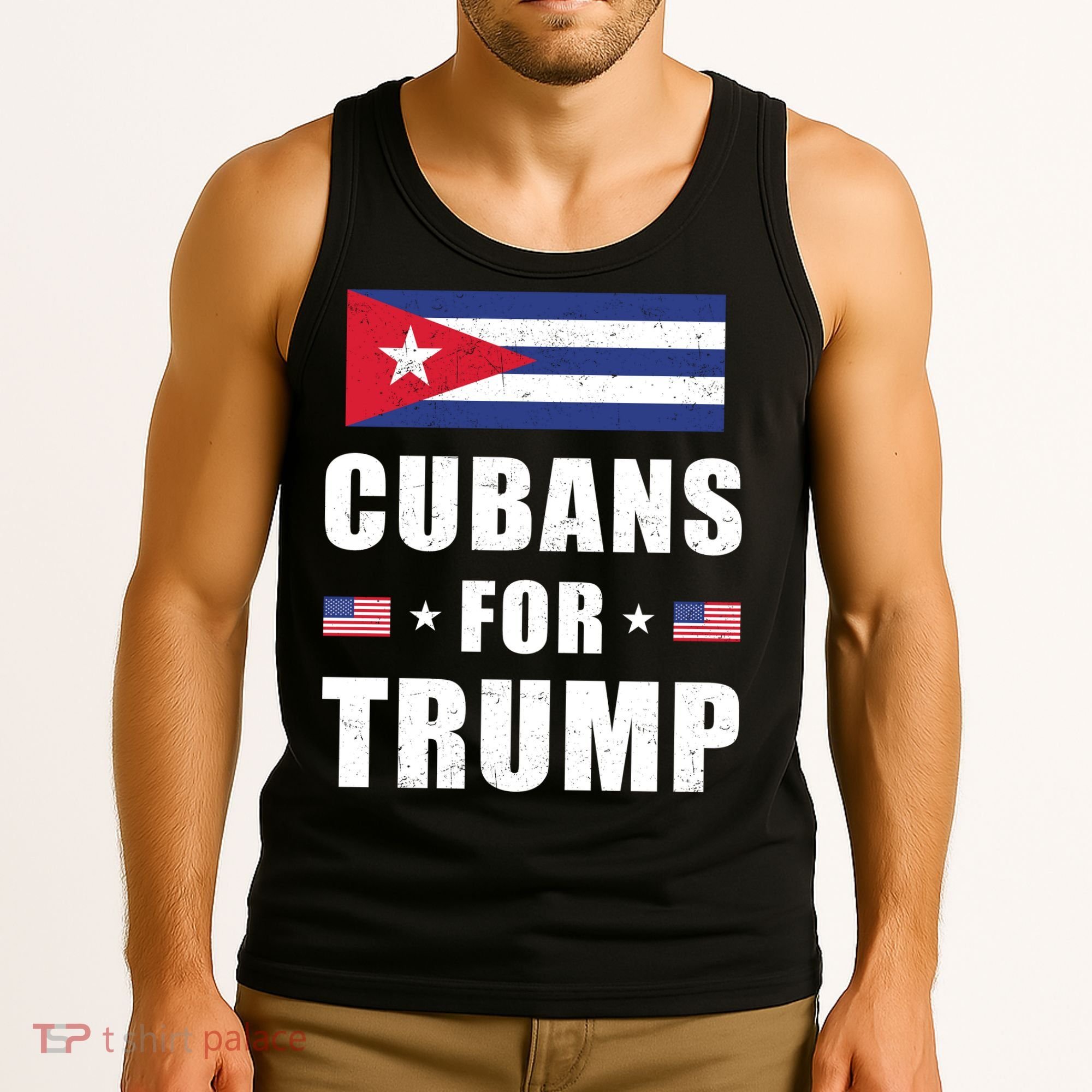 Cubans For Trump Cuban American Patriotic Tank Top