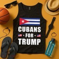 Cubans For Trump Cuban American Patriotic Tank Top thumb 4