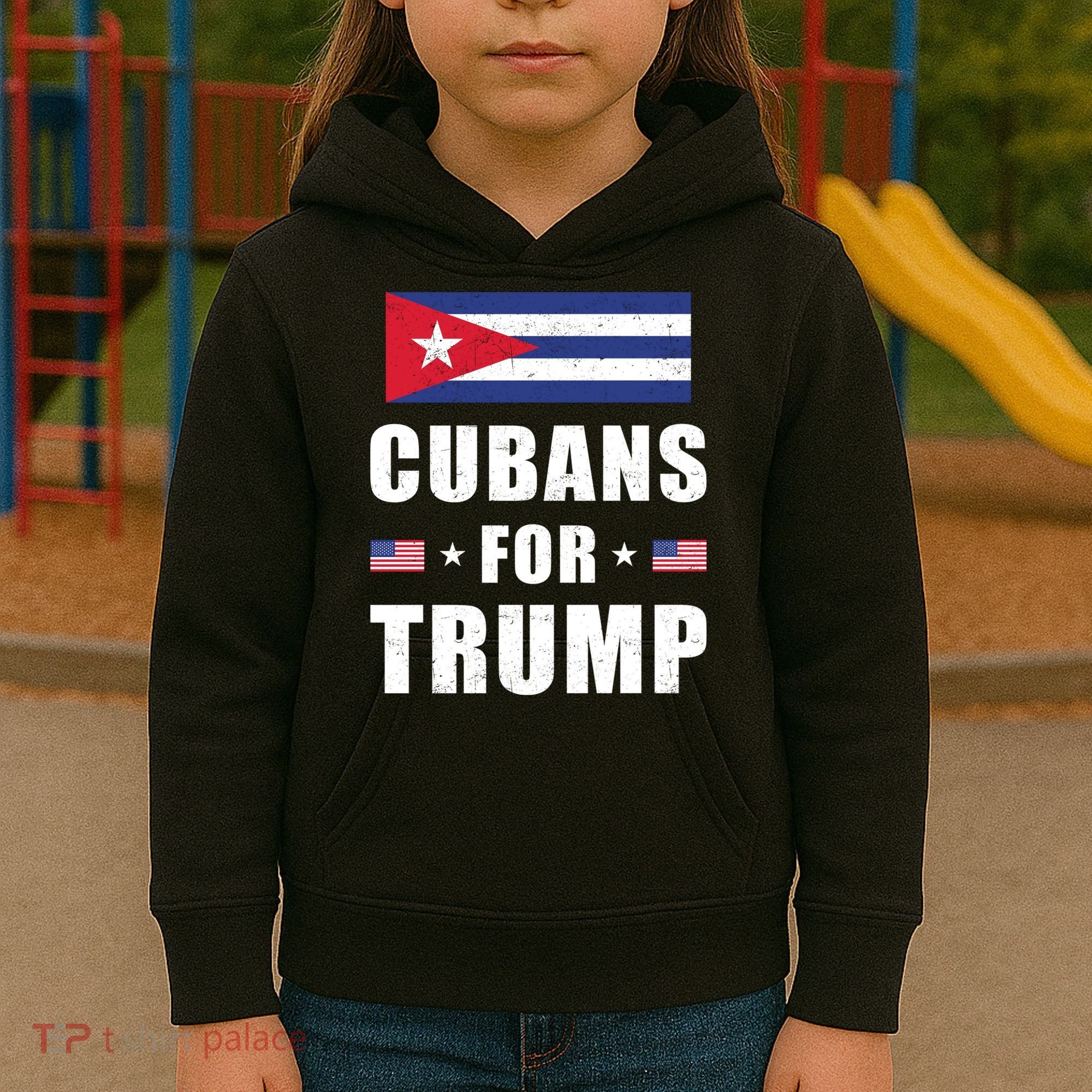Cubans For Trump Cuban American Patriotic Kids Hoodie