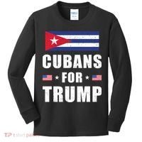 Cubans For Trump Cuban American Patriotic Kids Long Sleeve Shirt thumb 0