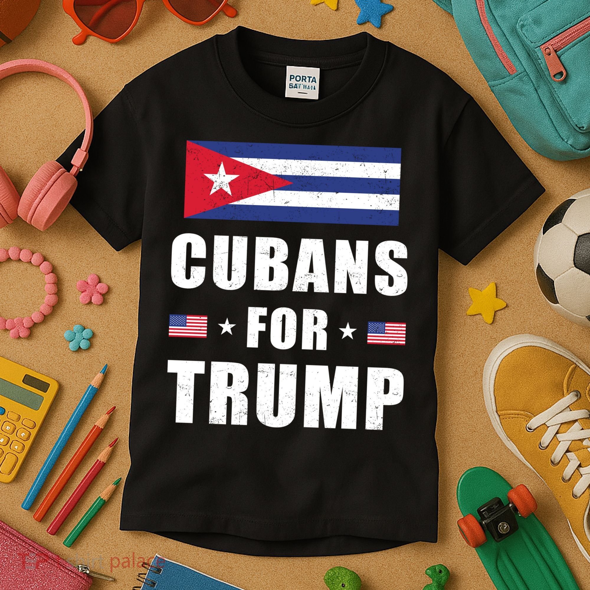 Cubans For Trump Cuban American Patriotic Kids T-Shirt