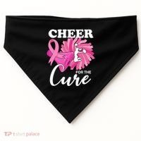 Cheer For The Cure Breast Cancer Awareness USA-Made Doggie Bandana thumb 0