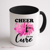 Cheer For The Cure Breast Cancer Awareness Coffee Mug thumb 1