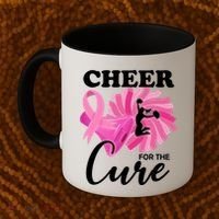 Cheer For The Cure Breast Cancer Awareness Coffee Mug thumb 2
