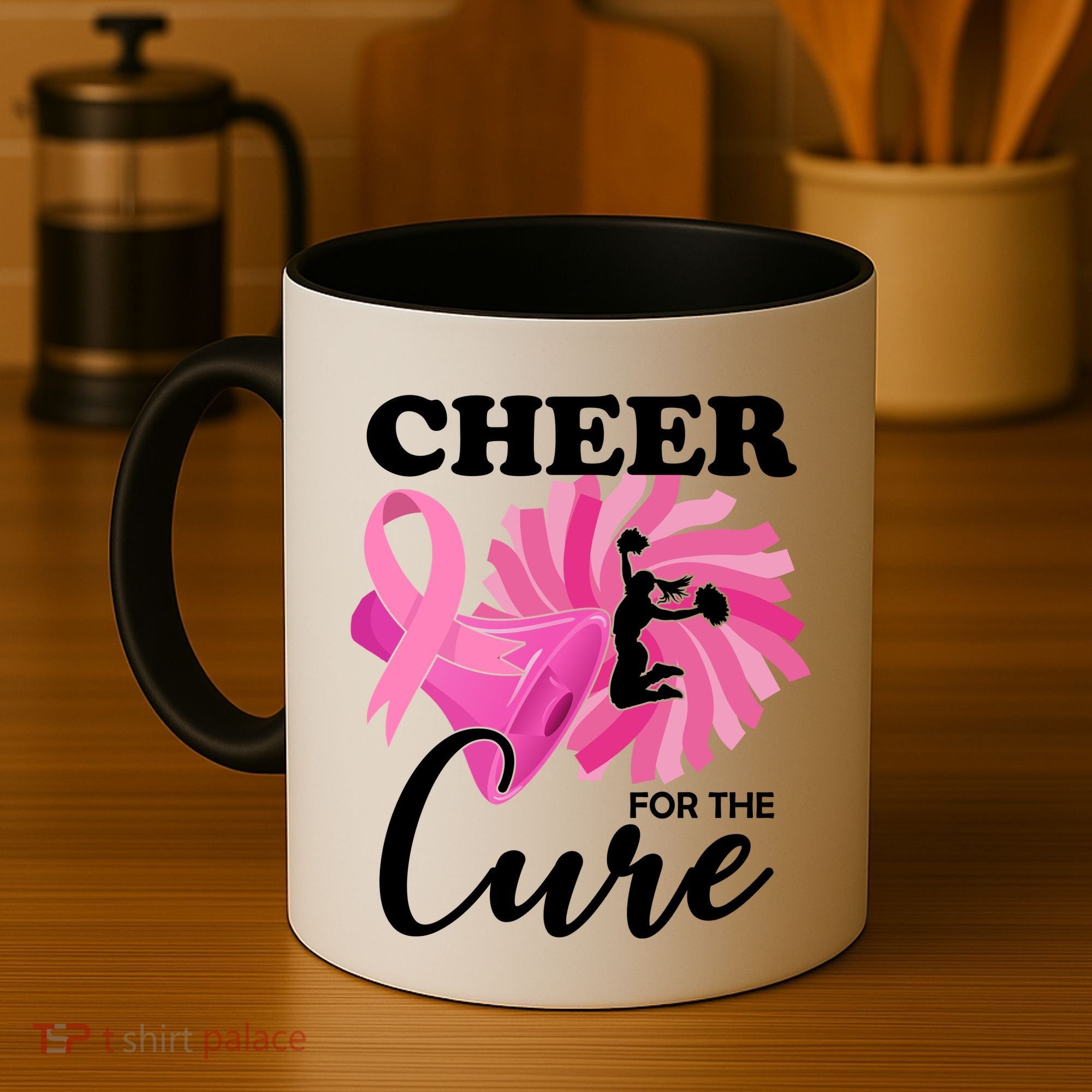 Cheer For The Cure Breast Cancer Awareness Coffee Mug