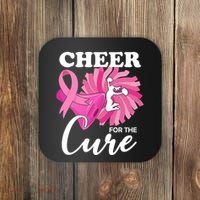 Cheer For The Cure Breast Cancer Awareness Coaster thumb 0