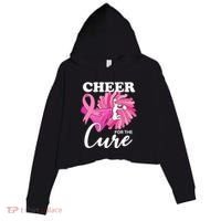 Cheer For The Cure Breast Cancer Awareness Crop Fleece Hoodie thumb 0