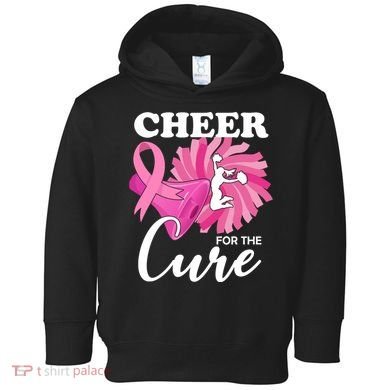 Cheer For The Cure Breast Cancer Awareness Toddler Hoodie