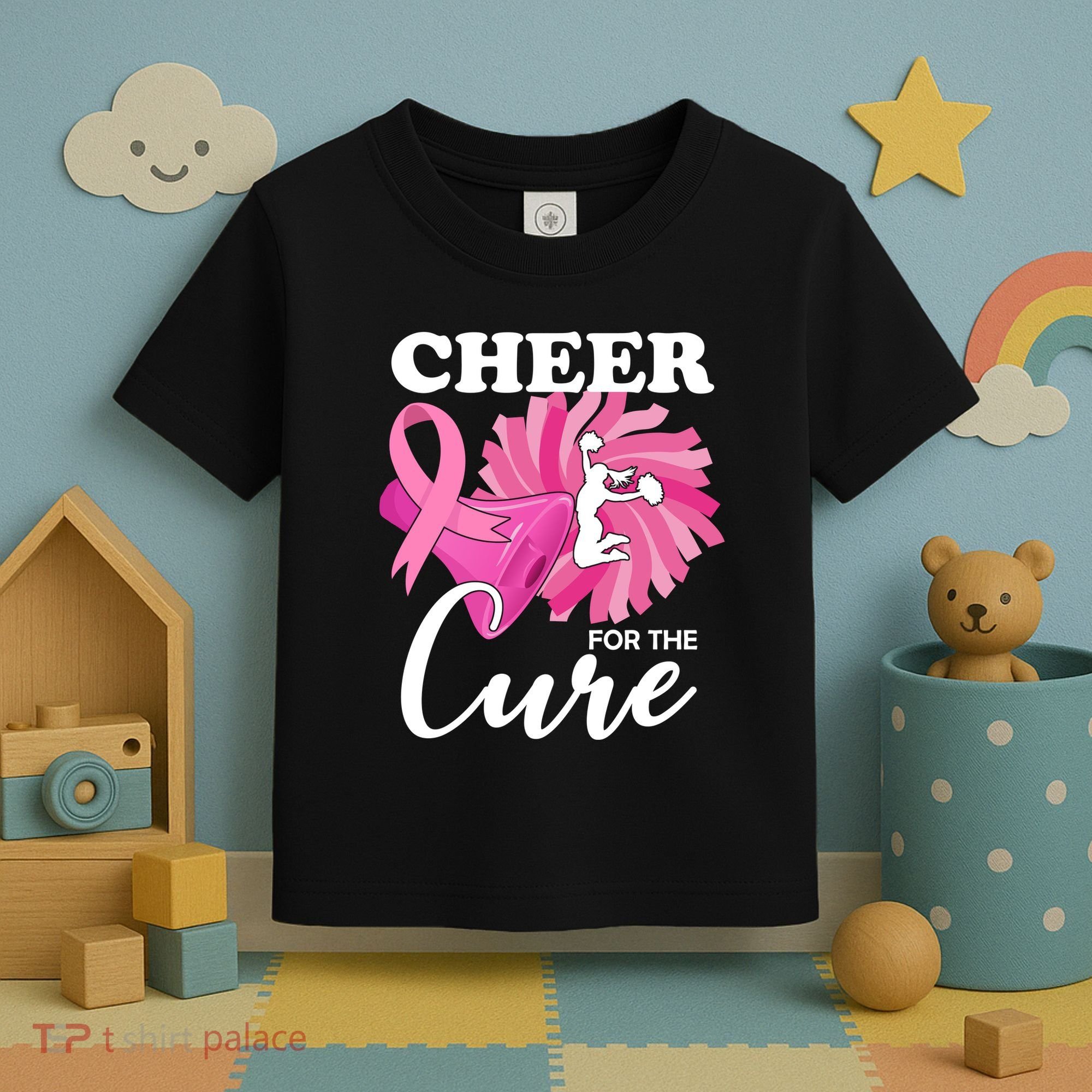 Cheer For The Cure Breast Cancer Awareness Toddler T-Shirt