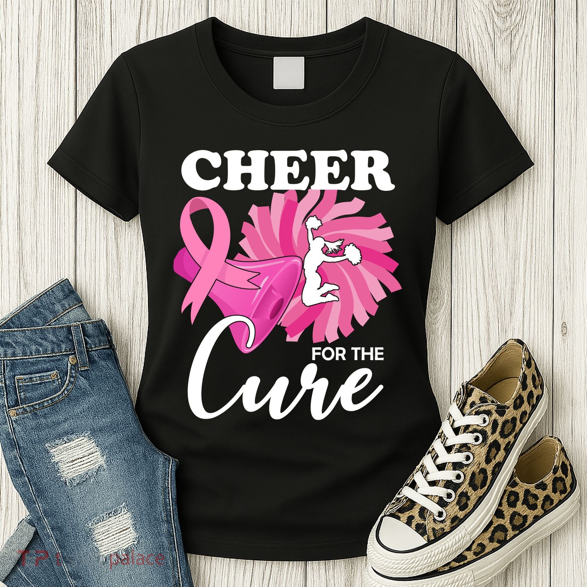 Cheer For The Cure Breast Cancer Awareness Women's T-Shirt