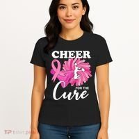 Cheer For The Cure Breast Cancer Awareness Women's T-Shirt thumb 4
