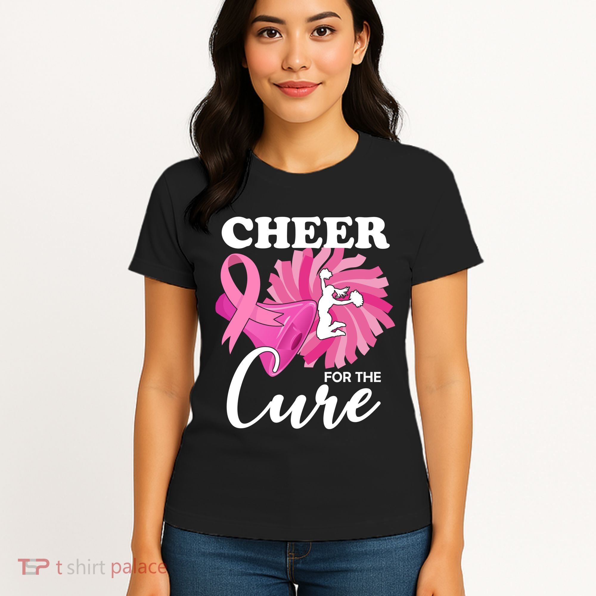 Cheer For The Cure Breast Cancer Awareness Women's T-Shirt