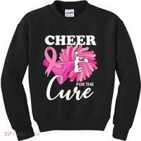 Cheer For The Cure Breast Cancer Awareness Kids Sweatshirt thumb 0